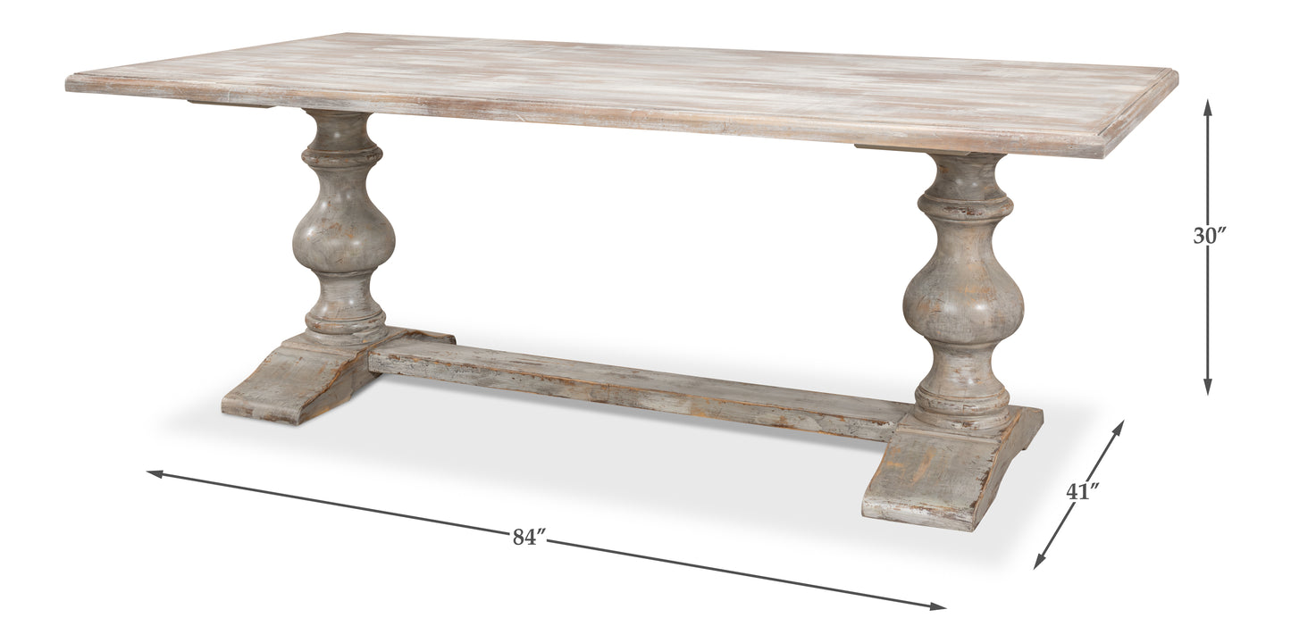 Lionisio Trestle Table, Grey Oak