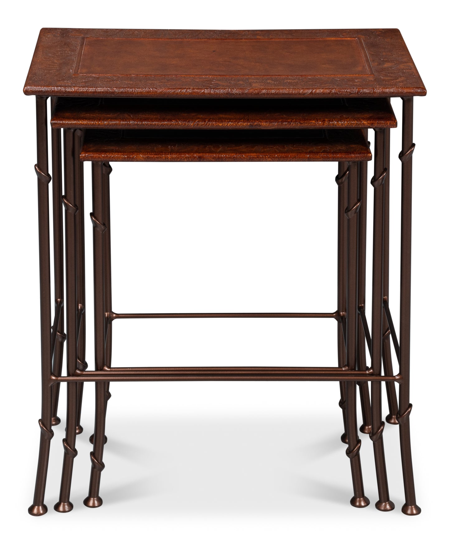 Kew Gardens Leather Nesting Tables