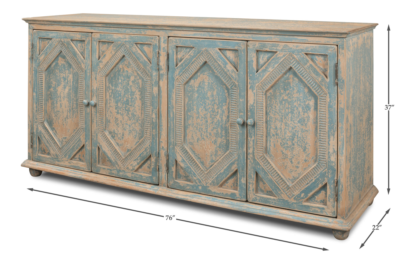 Four Diamonds Sideboard, Blue