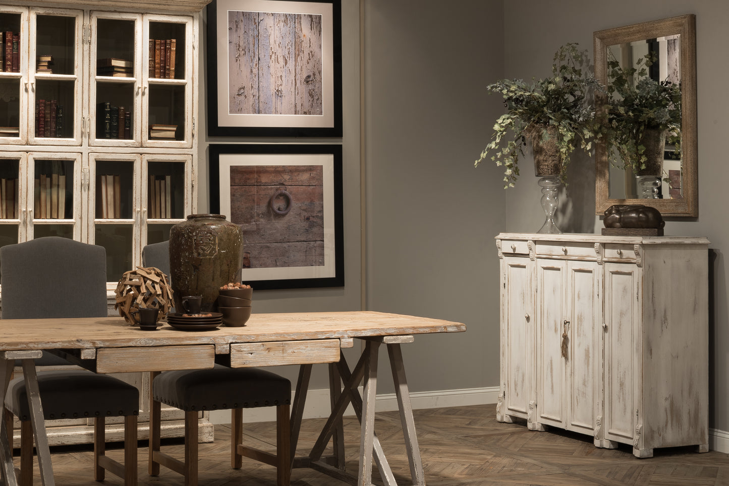 White Swan Tall Sideboard