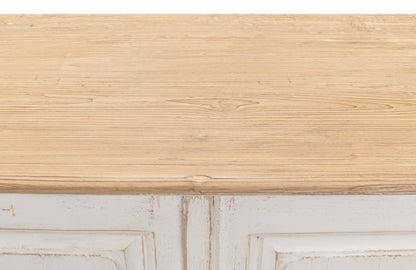 Antique Whitewash Sideboard, 6 Door