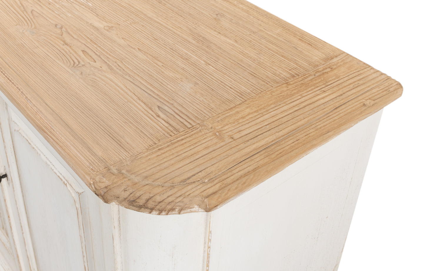 Antique Whitewash Sideboard, 6 Door