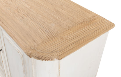 Antique Whitewash Sideboard, 6 Door