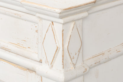 Diamond Wall Sideboard, Whitewash Finish