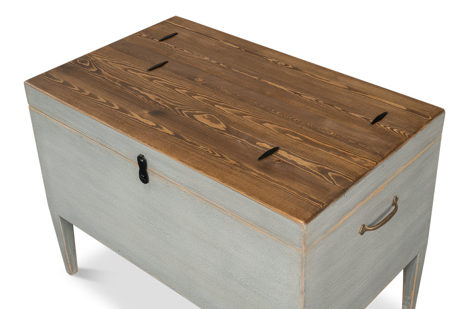 Trunk Side Table with Secret Storage