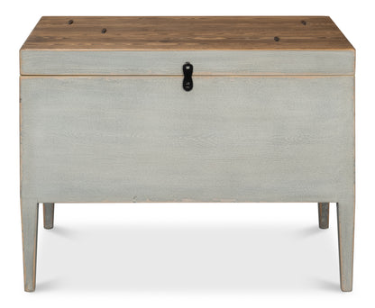 Trunk Side Table with Secret Storage