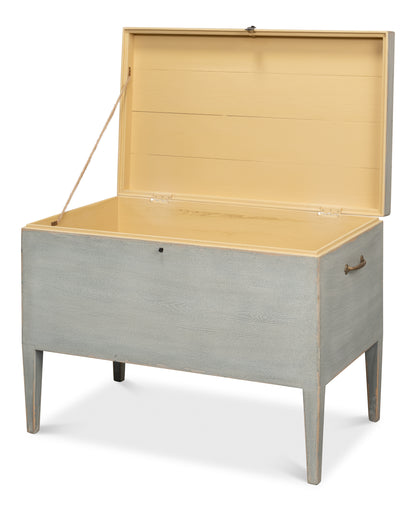 Trunk Side Table with Secret Storage