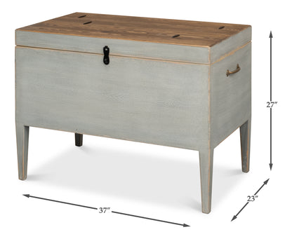 Trunk Side Table with Secret Storage