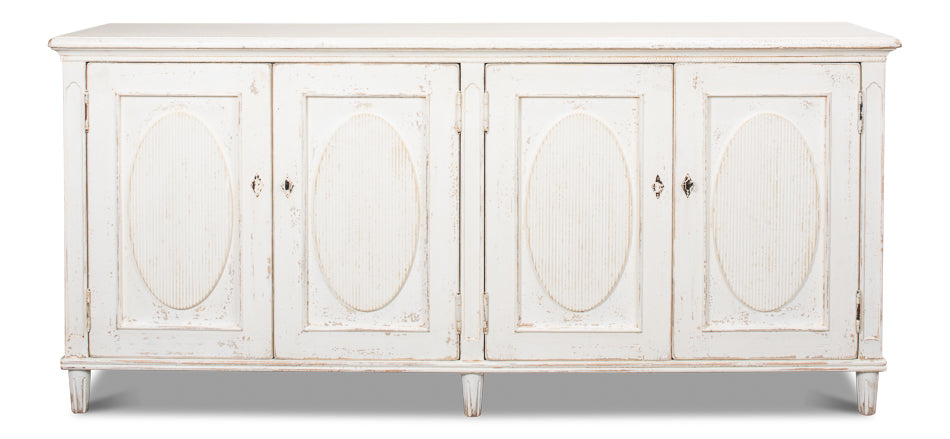 Whitewash Ribbon Sideboard