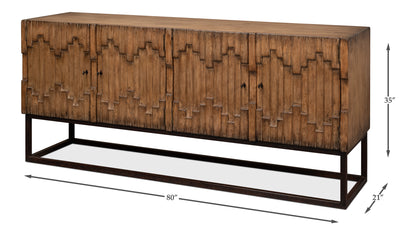 Aztec Sideboard on Stand, Brown