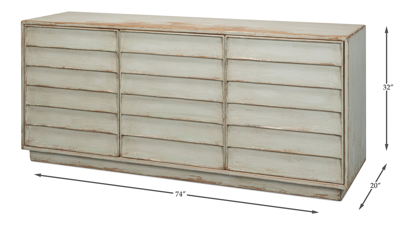 Louvered Sideboard, Sage
