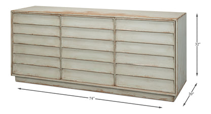 Louvered Sideboard, Sage