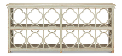 Quatrefoil Bookshelf Console Table