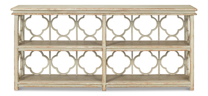 Quatrefoil Bookshelf Console Table