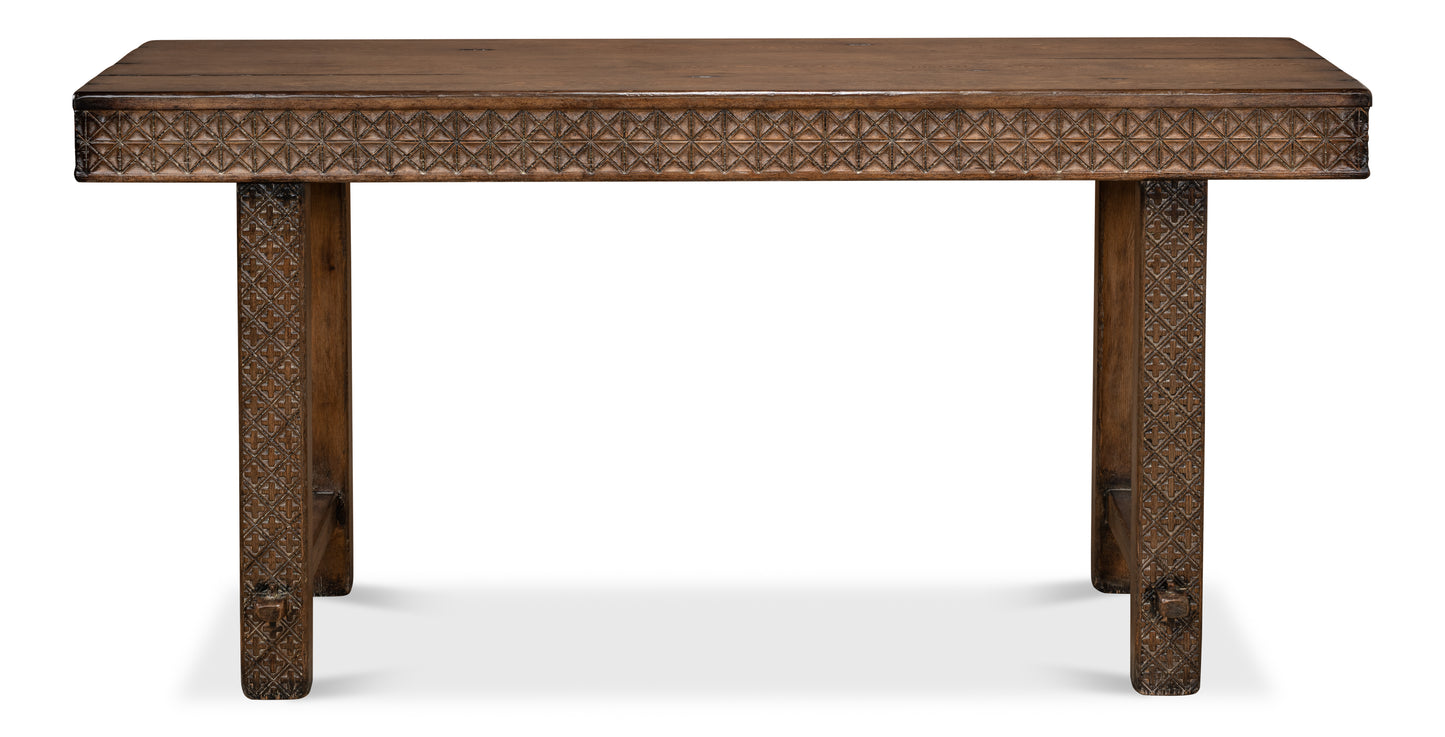 Honeycomb & Cross Console Table