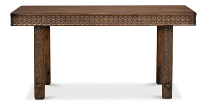 Honeycomb & Cross Console Table