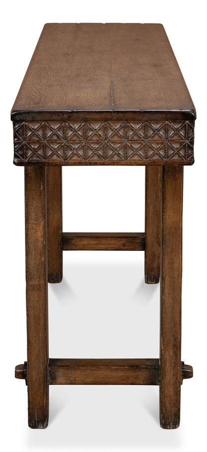 Honeycomb & Cross Console Table