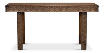 Honeycomb & Cross Console Table