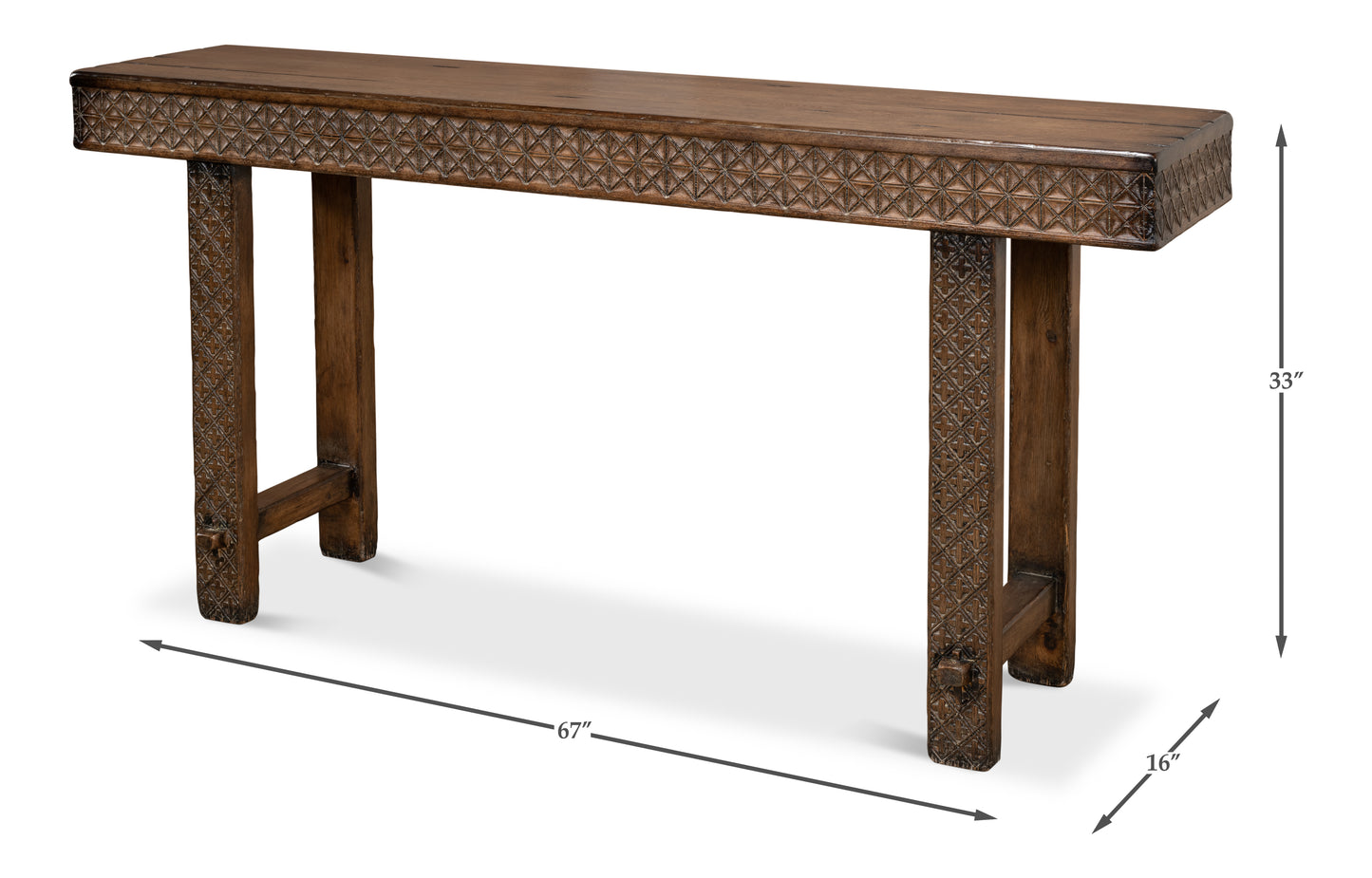 Honeycomb & Cross Console Table