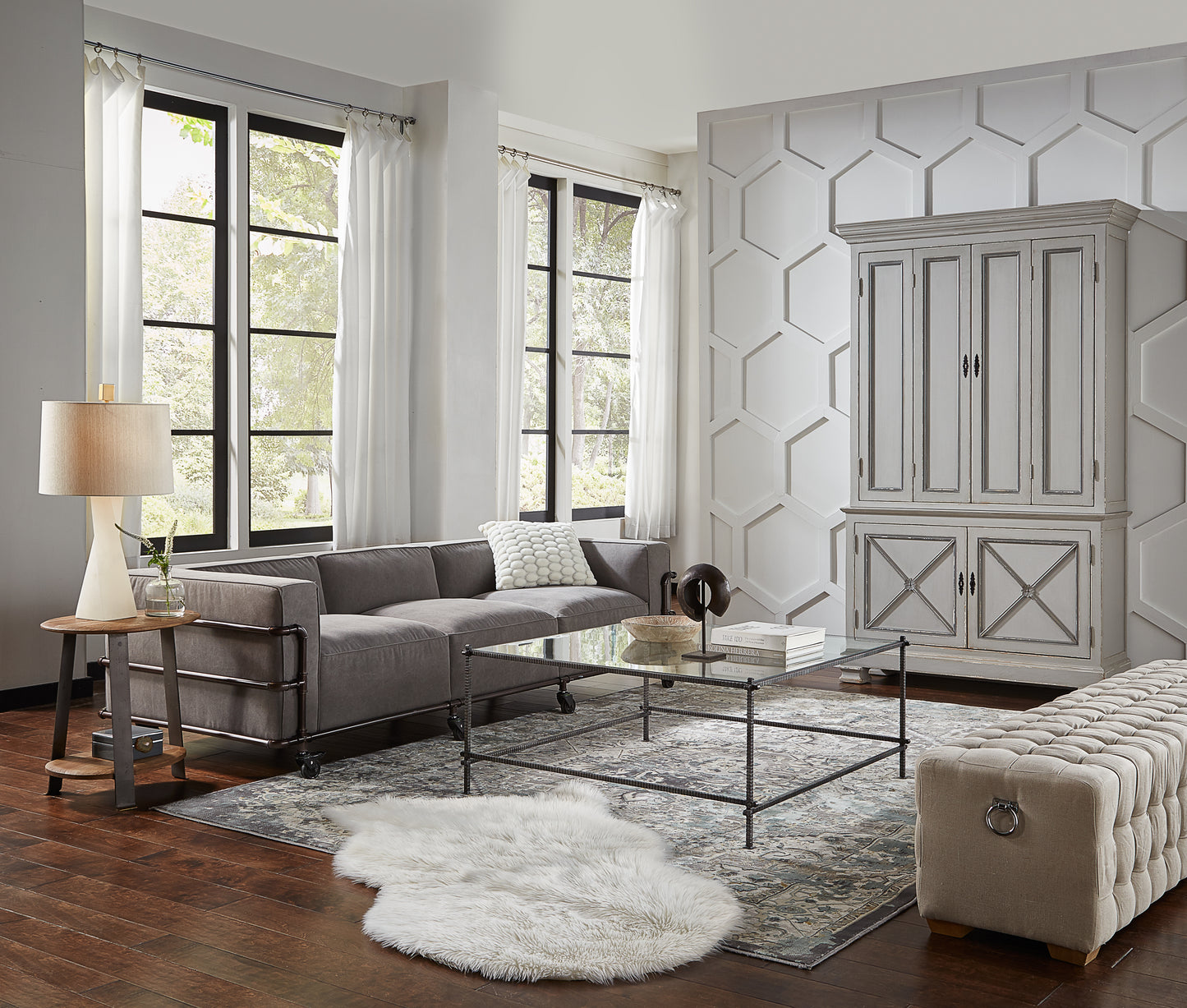 Serrated Edge Iron Coffee Table