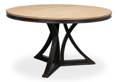 Flying Buttress Dining Table, Antique Black