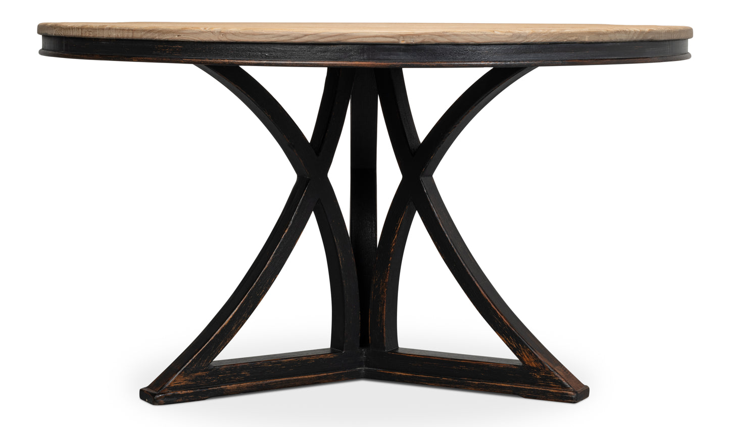 Flying Buttress Dining Table, Antique Black