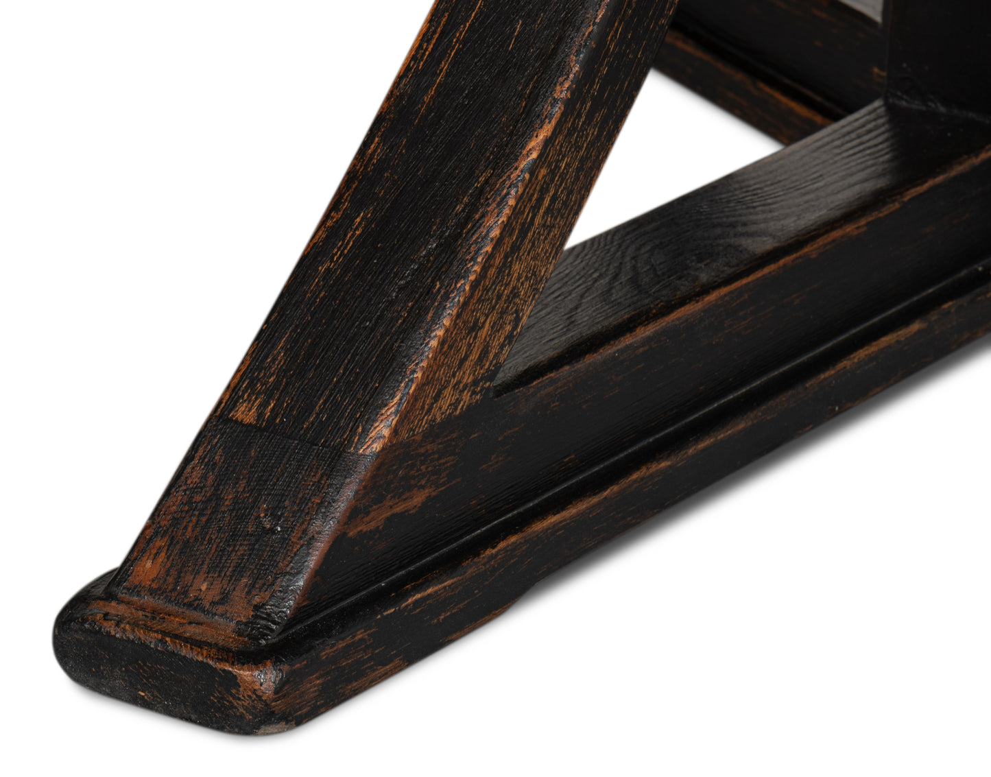 Flying Buttress Dining Table, Antique Black