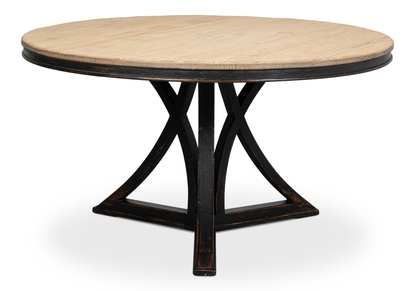 Flying Buttress Dining Table, Antique Black