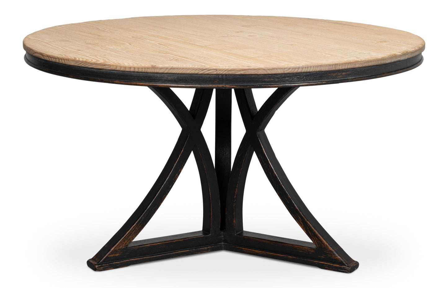 Flying Buttress Dining Table, Antique Black