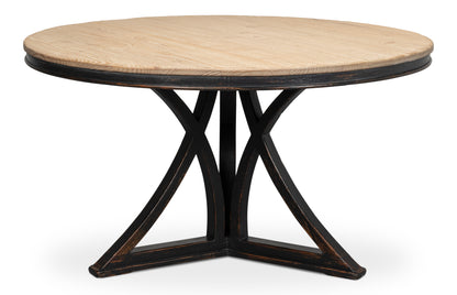 Flying Buttress Dining Table, Antique Black