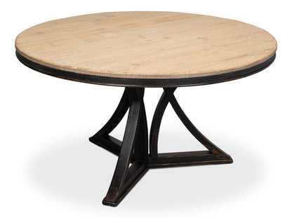 Flying Buttress Dining Table, Antique Black