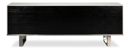 Bronzini Credenza, Embossed White