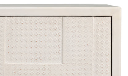 Bronzini Credenza, Embossed White