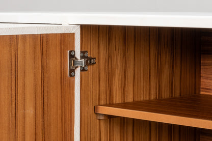 Bronzini Credenza, Embossed White