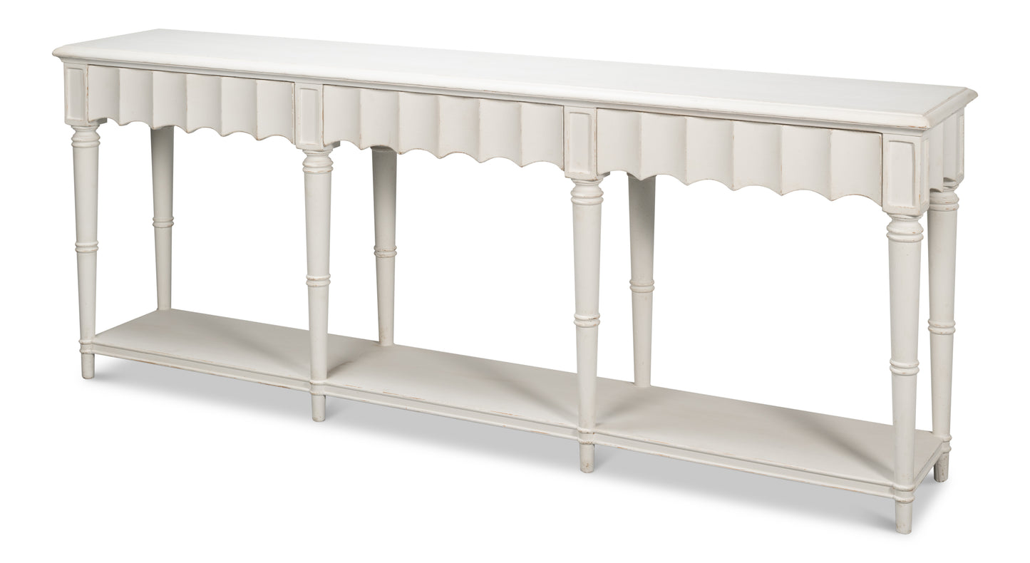 Chantal Console Table Antique White