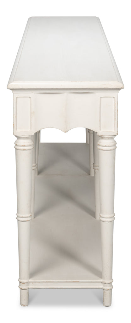 Chantal Console Table Antique White