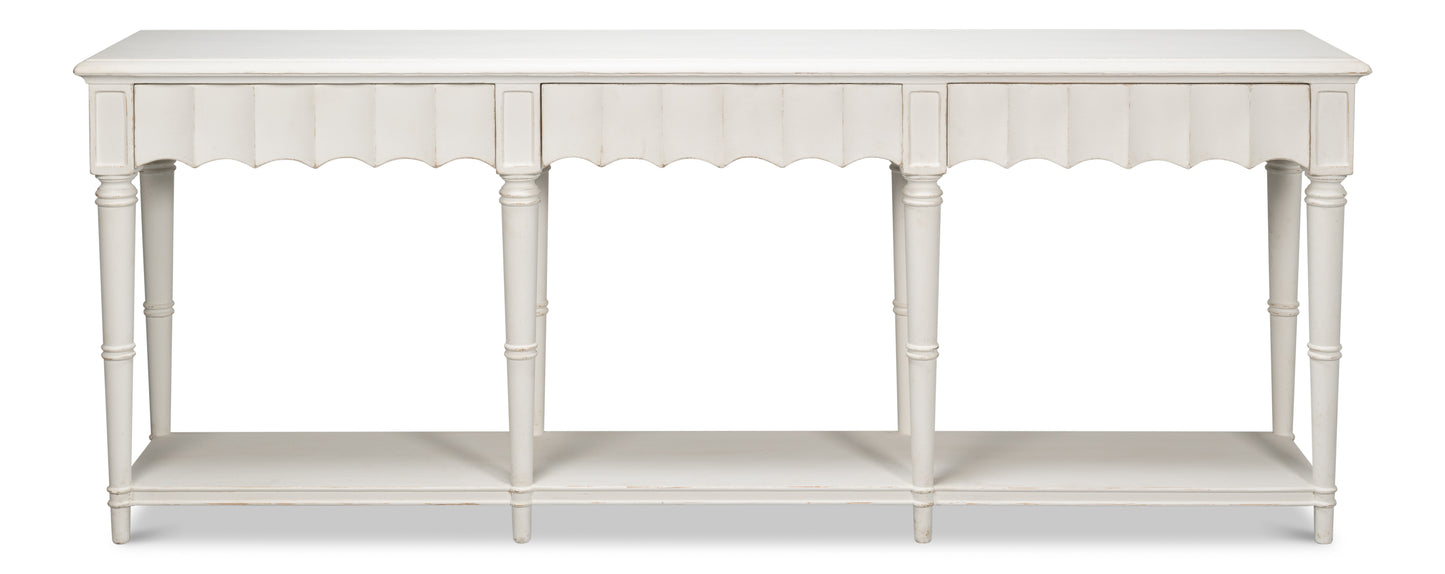Chantal Console Table Antique White