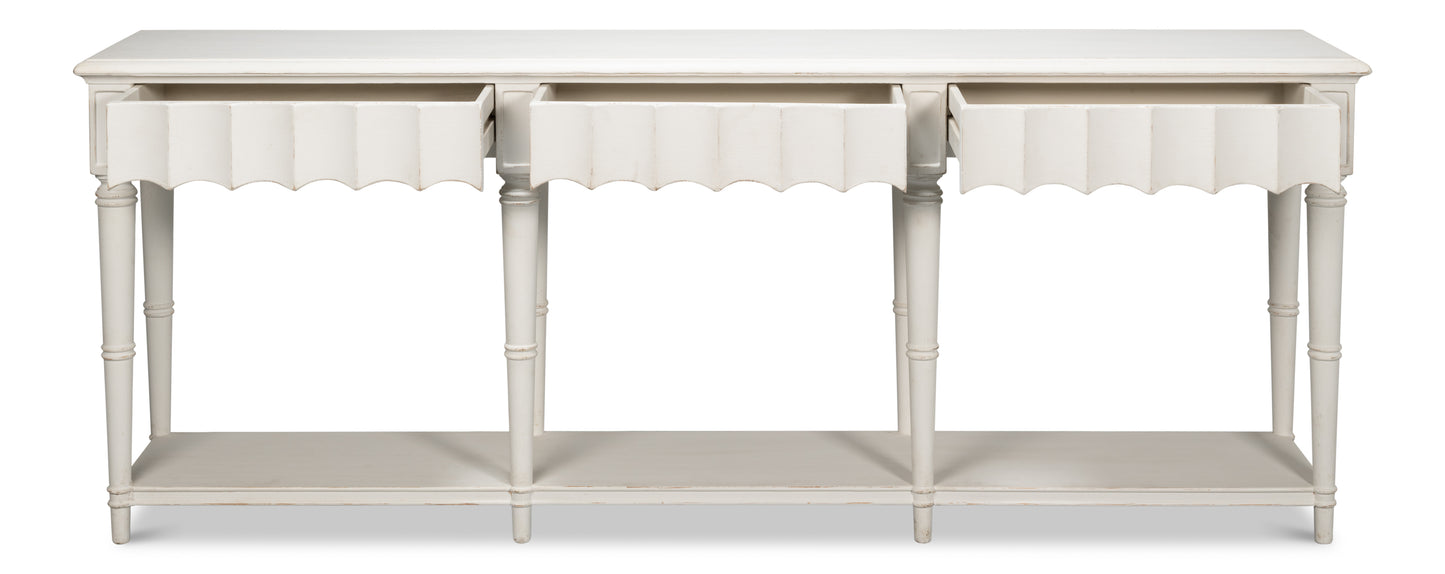 Chantal Console Table Antique White