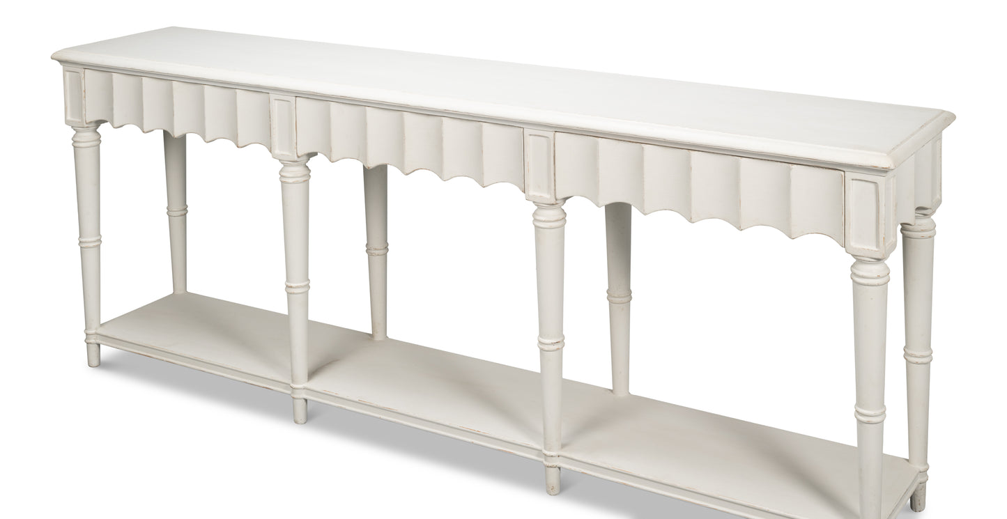 Chantal Console Table Antique White