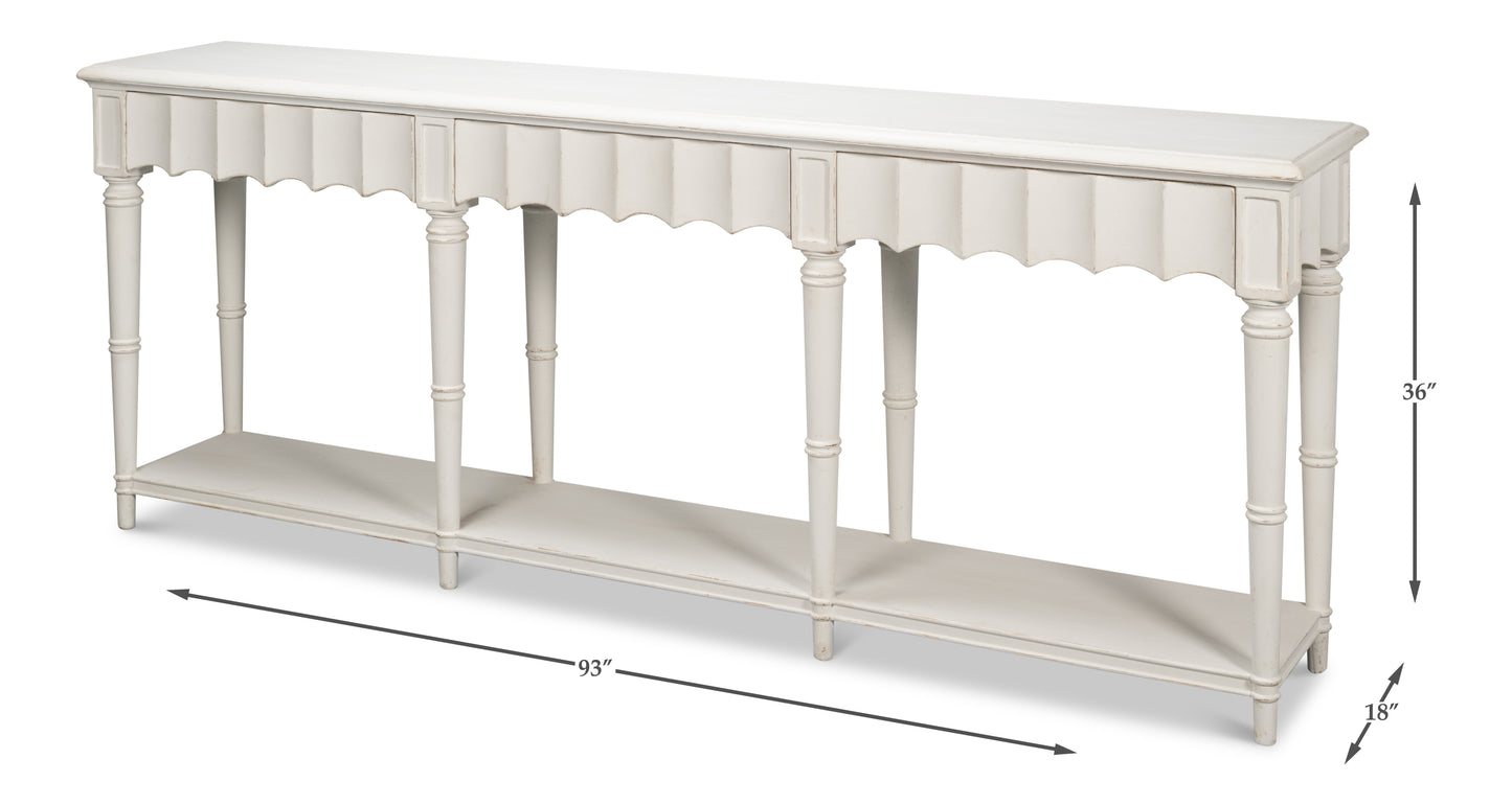 Chantal Console Table Antique White