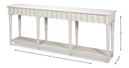 Chantal Console Table Antique White