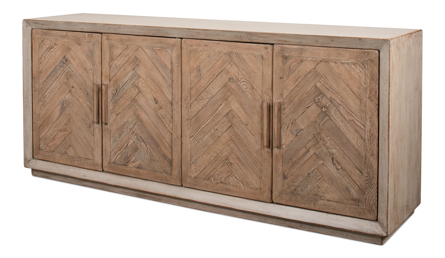 Hollis 4 Door Sideboard, Stone Grey
