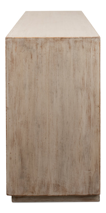 Hollis 4 Door Sideboard, Stone Grey