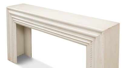 Mantel Console, Antique White