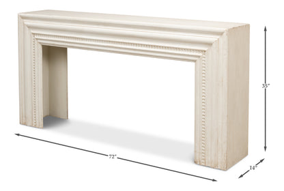 Mantel Console, Antique White