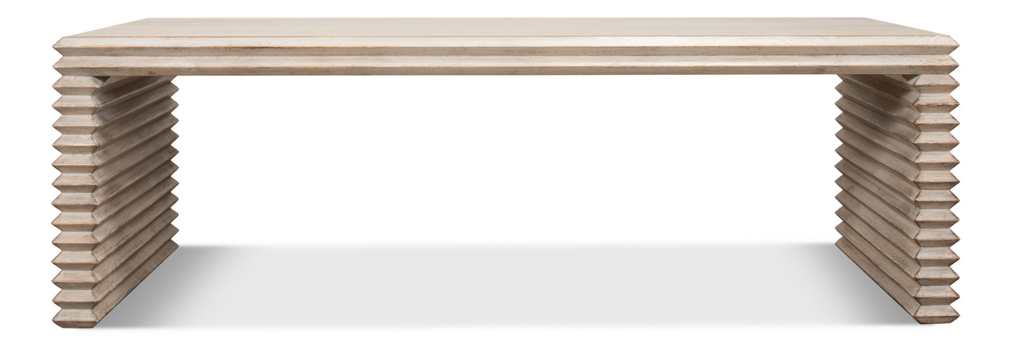 Stacked Cocktail Table Stone Grey