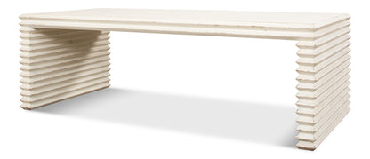 Stacked Cocktail Table, Antique White