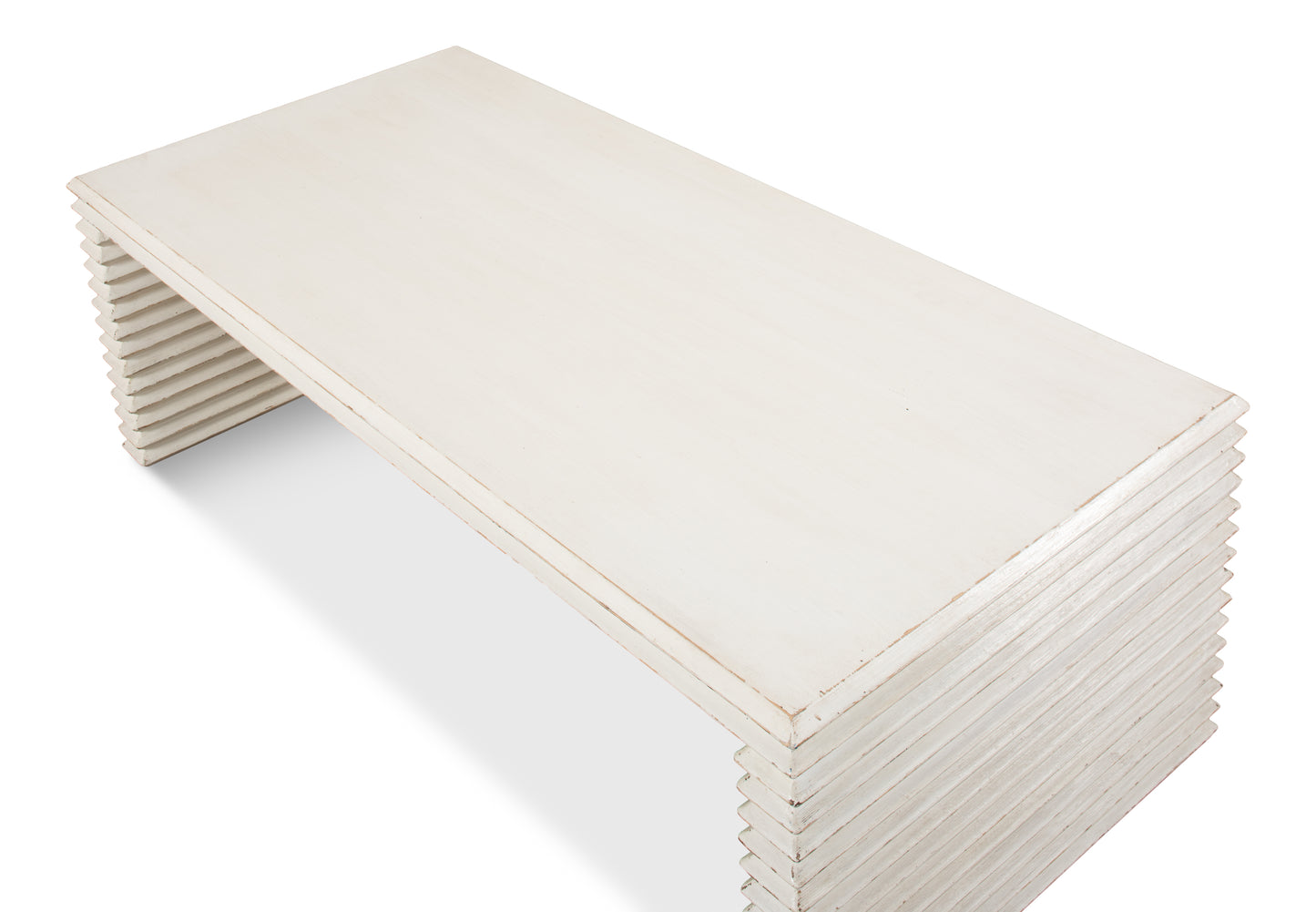 Stacked Cocktail Table, Antique White