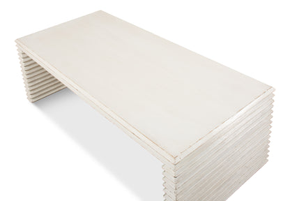 Stacked Cocktail Table, Antique White