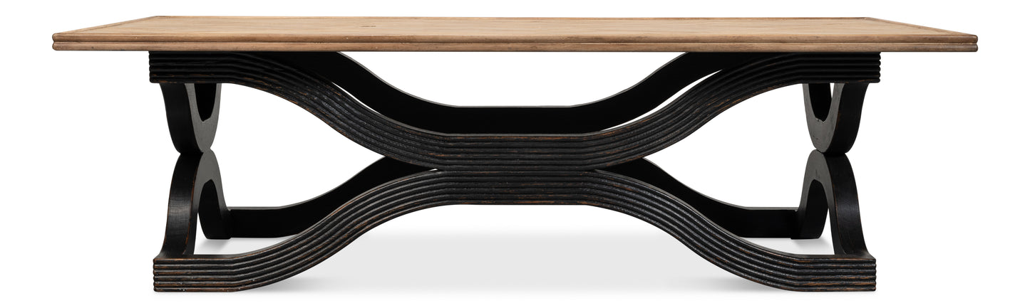 Wavy Coffee Table, Antique Black